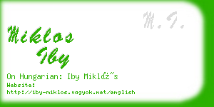 miklos iby business card